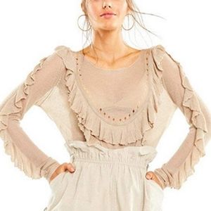 Wildfox NWT Camilla Ruffle Sweater Top
